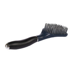 Escova para crina e cauda HKM Soft Azul escuro / preto Escova para crina e cauda HKM Soft Azul escuro / preto