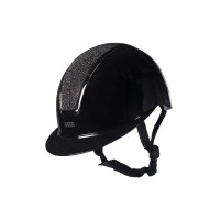 Capacete HKM Lady Shield brilhante Preto / prateado