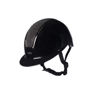 Capacete HKM Lady Shield brilhante Preto / prateado