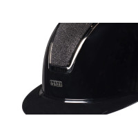 Capacete HKM Lady Shield brilhante Preto / prateado