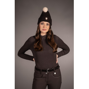 Cinto de couro Lauria Garrelli Arezzo Castanho escuro