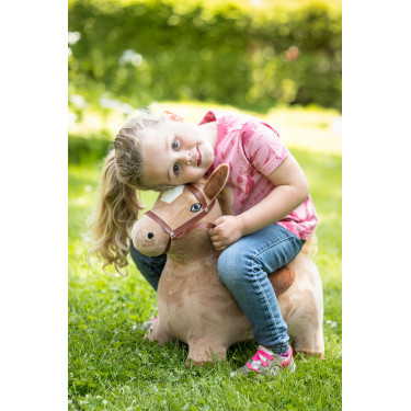 Cavalo saltador HKM infantil Castanho claro