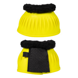 Guizos de borracha HKM Atlanta Neon com pelo Amarelo fluorescente