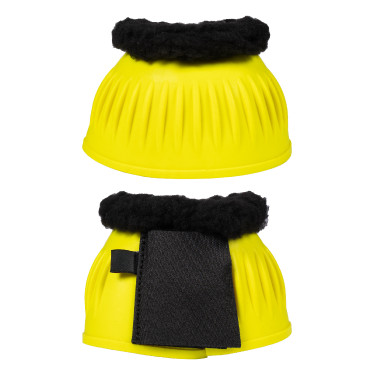 Guizos de borracha HKM Atlanta Neon com pelo Amarelo fluorescente