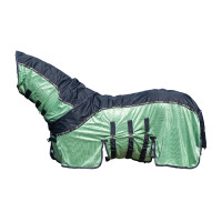 Capa anti-moscas HKM Comfort Rain Azul escuro / verde Multicolor