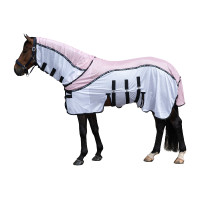 Capa anti-moscas HKM Light Rosa / branco