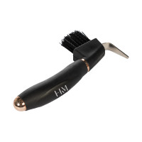 Cureta para casco HKM Soft Preto / dourado rosé Cureta para casco HKM Soft Preto / dourado rosé
