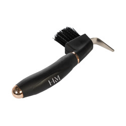 Cureta para casco HKM Soft Preto / dourado rosé