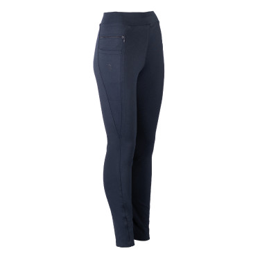 Legging de inverno HKM Maja com assento integral em silicone Azul profundo