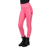 Legging infantil HKM Maui com fundo integral em silicone Rosa