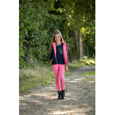Legging infantil HKM Maui com fundo integral em silicone Rosa Legging infantil HKM Maui com fundo integral em silicone Rosa