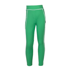 Legging infantil HKM Maui com fundo integral em silicone Verde