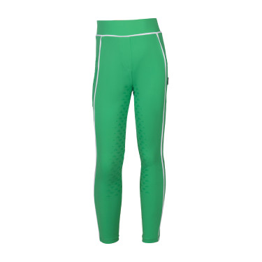 Legging infantil HKM Maui com fundo integral em silicone Verde
