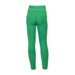 Legging infantil HKM Maui com fundo integral em silicone Verde