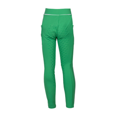 Legging infantil HKM Maui com fundo integral em silicone Verde