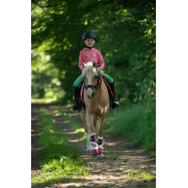 Legging infantil HKM Maui com fundo integral em silicone Verde