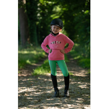 Legging infantil HKM Maui com fundo integral em silicone Verde