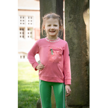 Legging infantil HKM Maui com fundo integral em silicone Verde