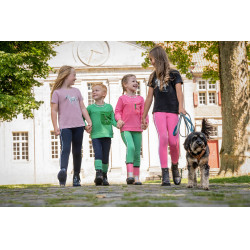 Legging infantil HKM Maui com fundo integral em silicone Verde