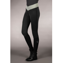 Legging Lauria Garrelli Limone com assento integral em silicone para mulher Preto