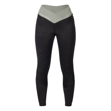 Legging Lauria Garrelli Limone com assento integral em silicone para mulher Preto