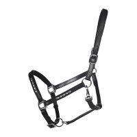 Caveção de couro HKM Sparkle Preto