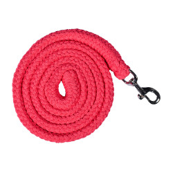 Longe HKM Glow-Line com mosquetão Rosa