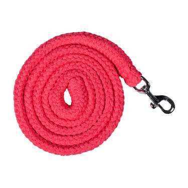 Longe HKM Glow-Line com mosquetão Rosa