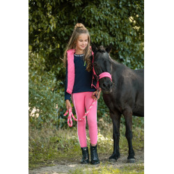 Longe HKM Maui com mosquetão Rosa / branco