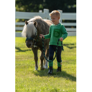 Longe HKM Maui com mosquetão Azul escuro / verde Multicolor