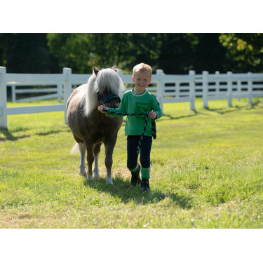 Longe HKM Maui com mosquetão Azul escuro / verde Multicolor