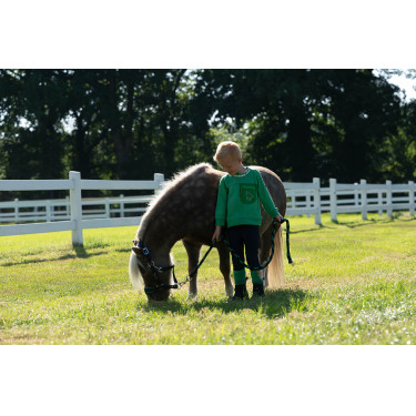 Longe HKM Maui com mosquetão Azul escuro / verde Multicolor