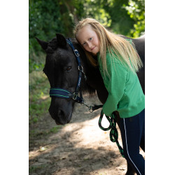 Longe HKM Maui com mosquetão Azul escuro / verde Multicolor