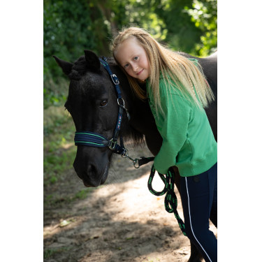 Longe HKM Maui com mosquetão Azul escuro / verde Multicolor