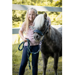 Longe HKM Maui com mosquetão Azul escuro / verde Multicolor