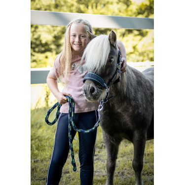 Longe HKM Maui com mosquetão Azul escuro / verde Multicolor