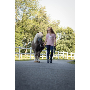 Longe HKM Maui com mosquetão Azul escuro / verde Multicolor