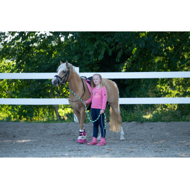 Longe HKM Maui com mosquetão Verde / marinho / branco