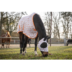 Máscara anti-moscas HKM Splash Laranja