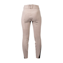 Calças HKM Pearl City femininas com culote em silicone integral Bege Calças HKM Pearl City femininas com culote em silicone integral Bege