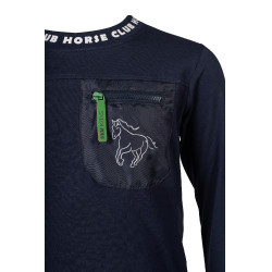 Polo de manga comprida HKM Maui criança Azul profundo Polo de manga comprida HKM Maui criança Azul profundo