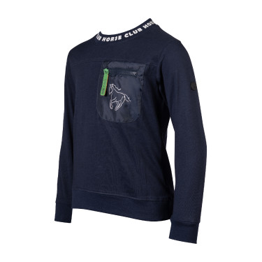 Polo de manga comprida HKM Maui criança Azul profundo Polo de manga comprida HKM Maui criança Azul profundo