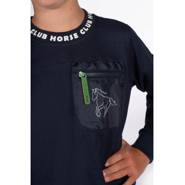 Polo de manga comprida HKM Maui criança Azul profundo Polo de manga comprida HKM Maui criança Azul profundo