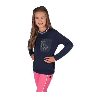 Polo de manga comprida HKM Maui criança Azul profundo Polo de manga comprida HKM Maui criança Azul profundo