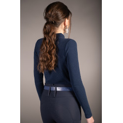 Polo de manga comprida Lauria Garrelli Arezzo Soft Azul profundo