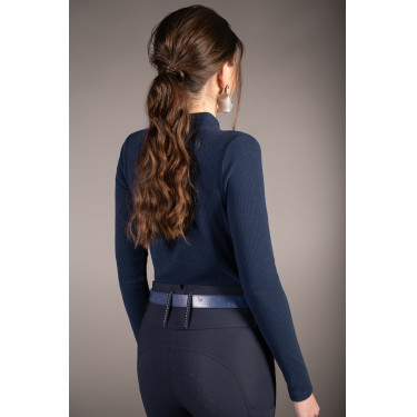 Polo de manga comprida Lauria Garrelli Arezzo Soft Azul profundo