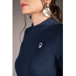 Polo de manga comprida Lauria Garrelli Arezzo Soft Azul profundo