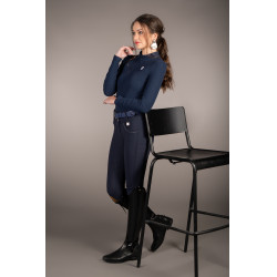 Polo de manga comprida Lauria Garrelli Arezzo Soft Azul profundo