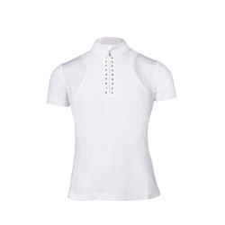 Pólo de concurso HKM Glam criança Branco