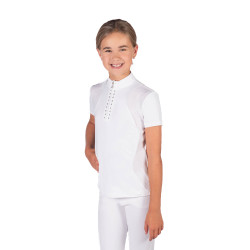 Pólo de concurso HKM Glam criança Branco
